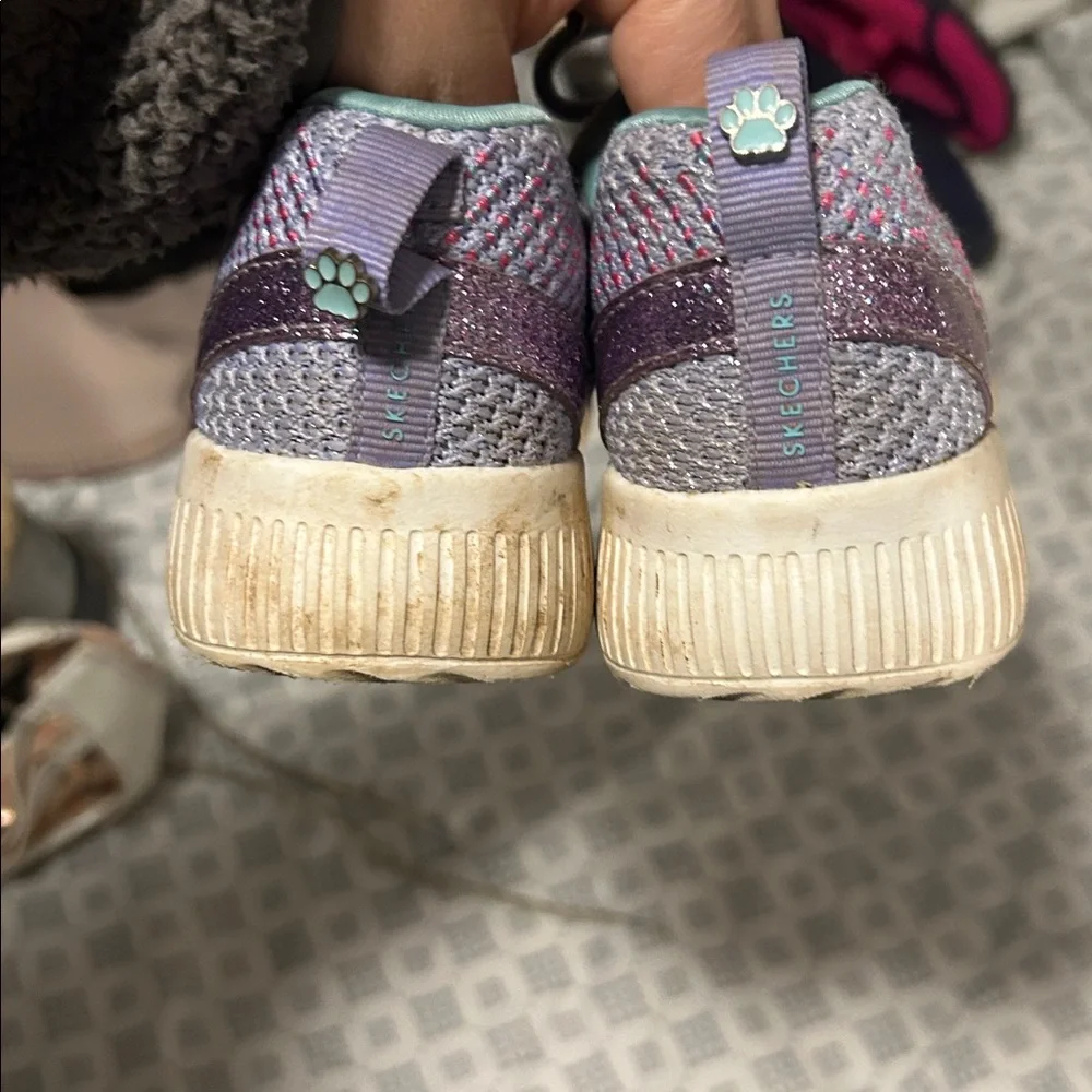 Skechers Knit Sneakers in Gray and Teal - 13.5 - Picture 3 of 4